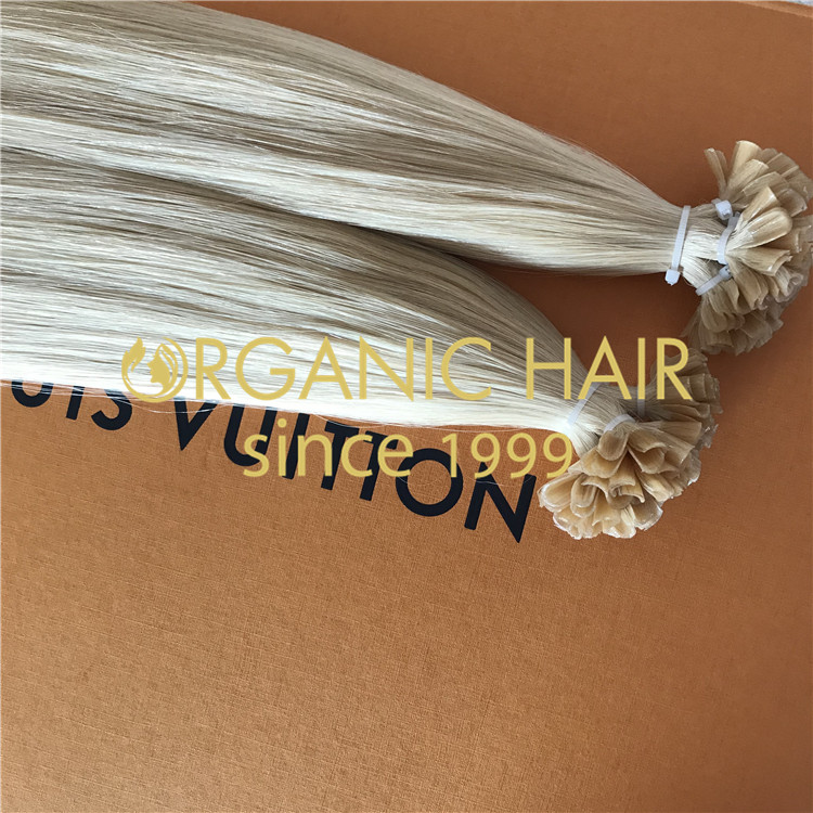 Full cuticle hair: U tip hair extensions H128